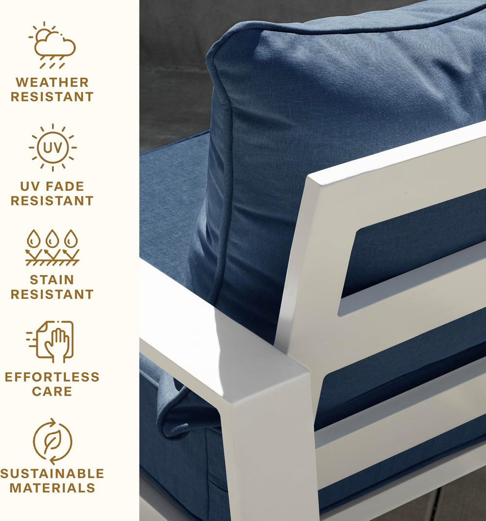 Honeycomb Outdoor Heritage Deep Seat Cushion for Patio Furniture, 24 x 23