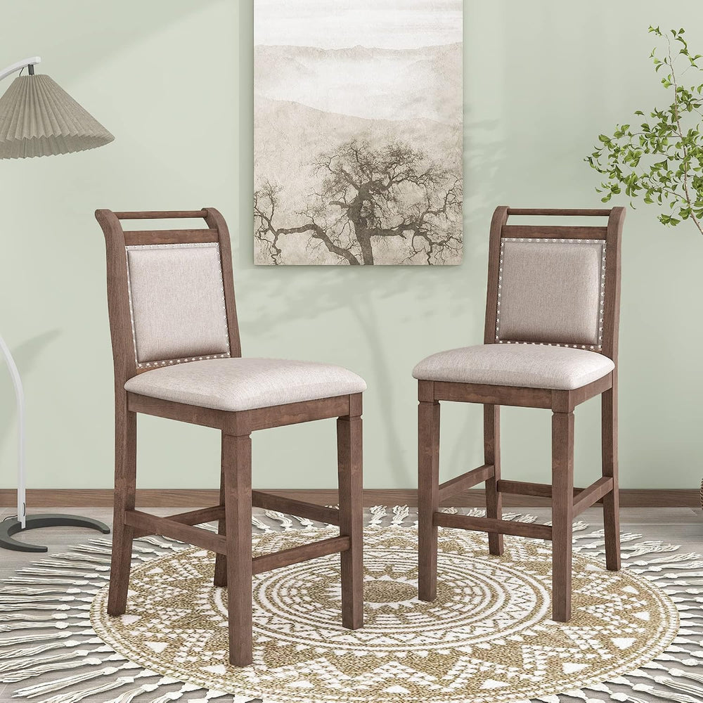 Harper & Bright Designs 3 Piece Counter Height Kitchen Dining Set with Dr...