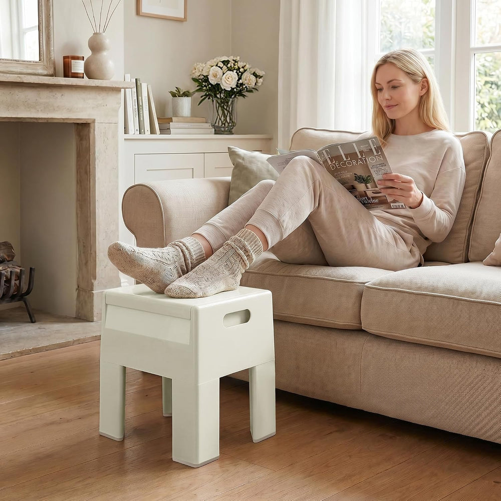 Modern Nightstand - Multifunctional Plastic Bedside Table with Storage Space,...