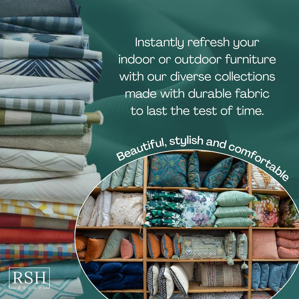 RSH DECOR Tufted Chair Cushions Set of 2 | 20" x 18" | All-Weather ...