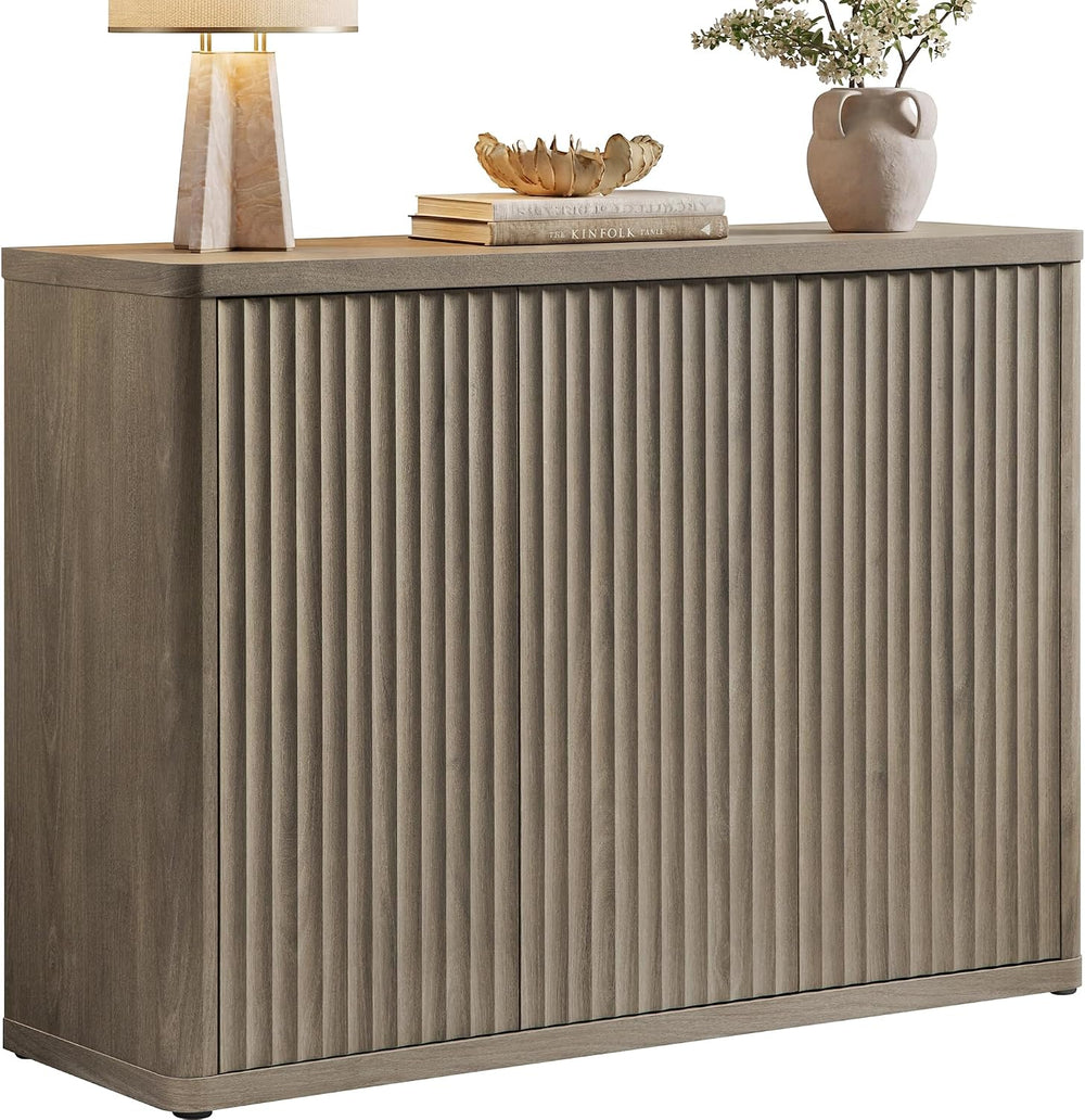 SICOTAS Buffet Cabinet with Storage Sideboard with 3 Doors Modern 46.6" ...