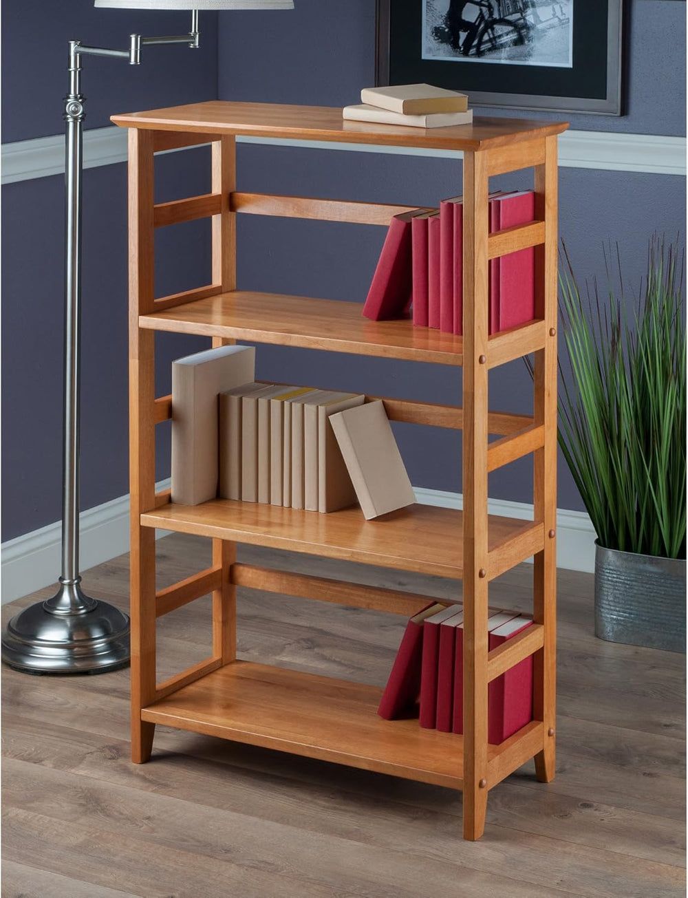 Winsome Studio 3-Tier Bookshelf, Honey Pine, 42"