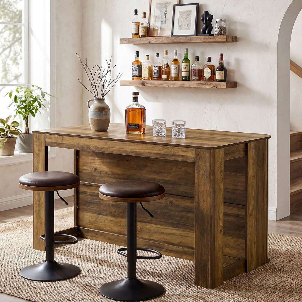 Tribesigns 55" Kitchen Island with Storage Shelves, Farmhouse Stationary...