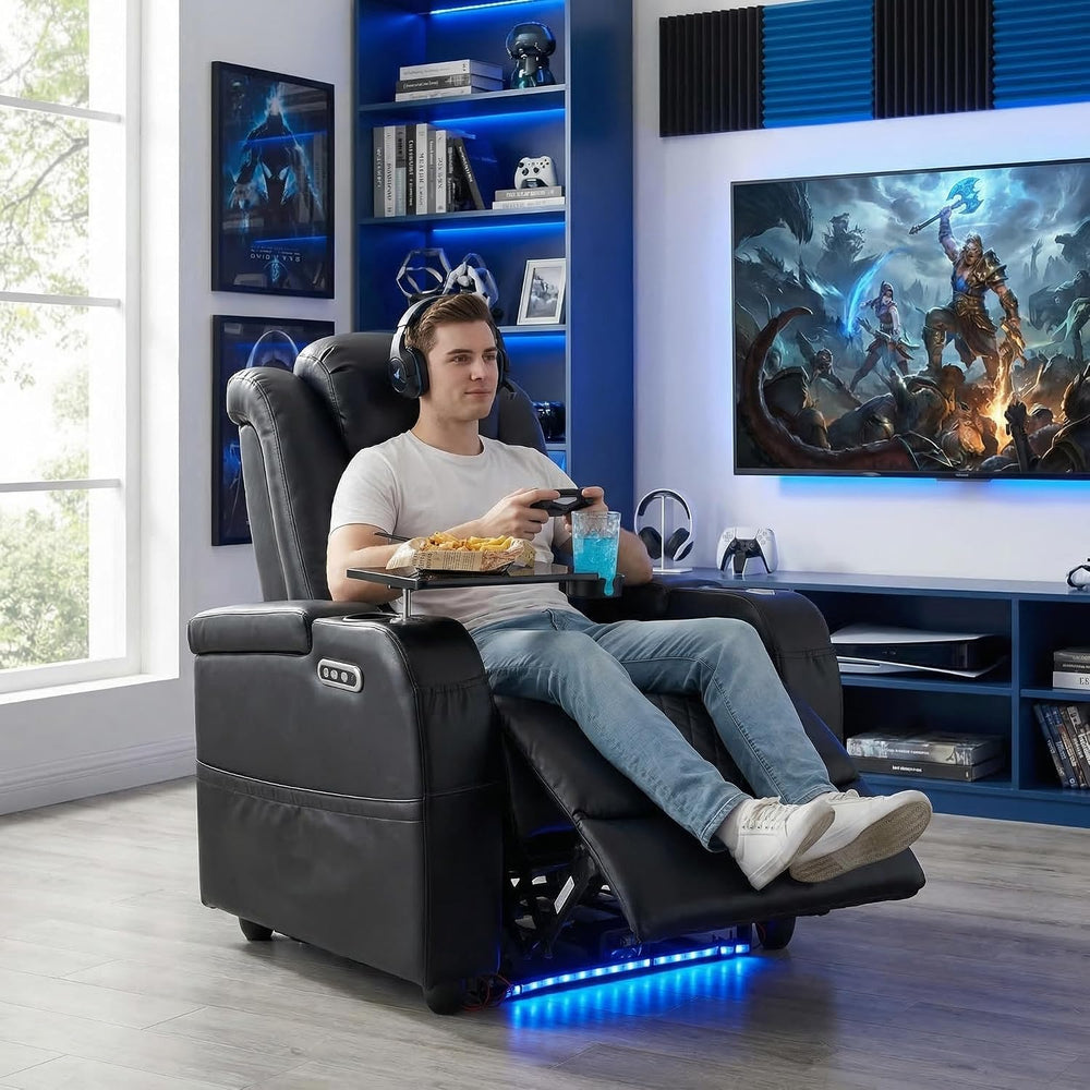 Airadlis Home Theater Seating Seats Dual Power Movie Theater Chairs Theater R...
