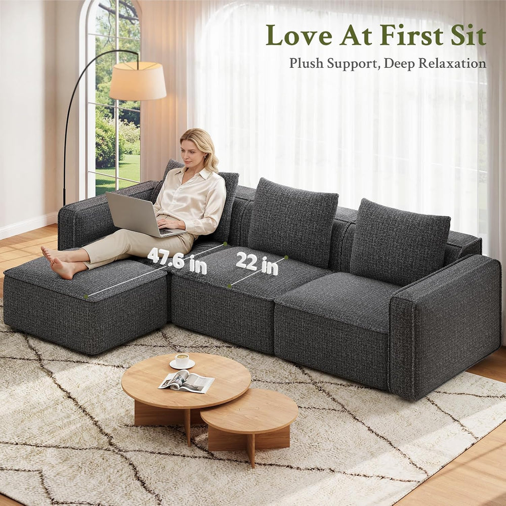 Welzona 75" Loveseat, Chenille Love Seat Sofa, Small Couch for Small Spa...