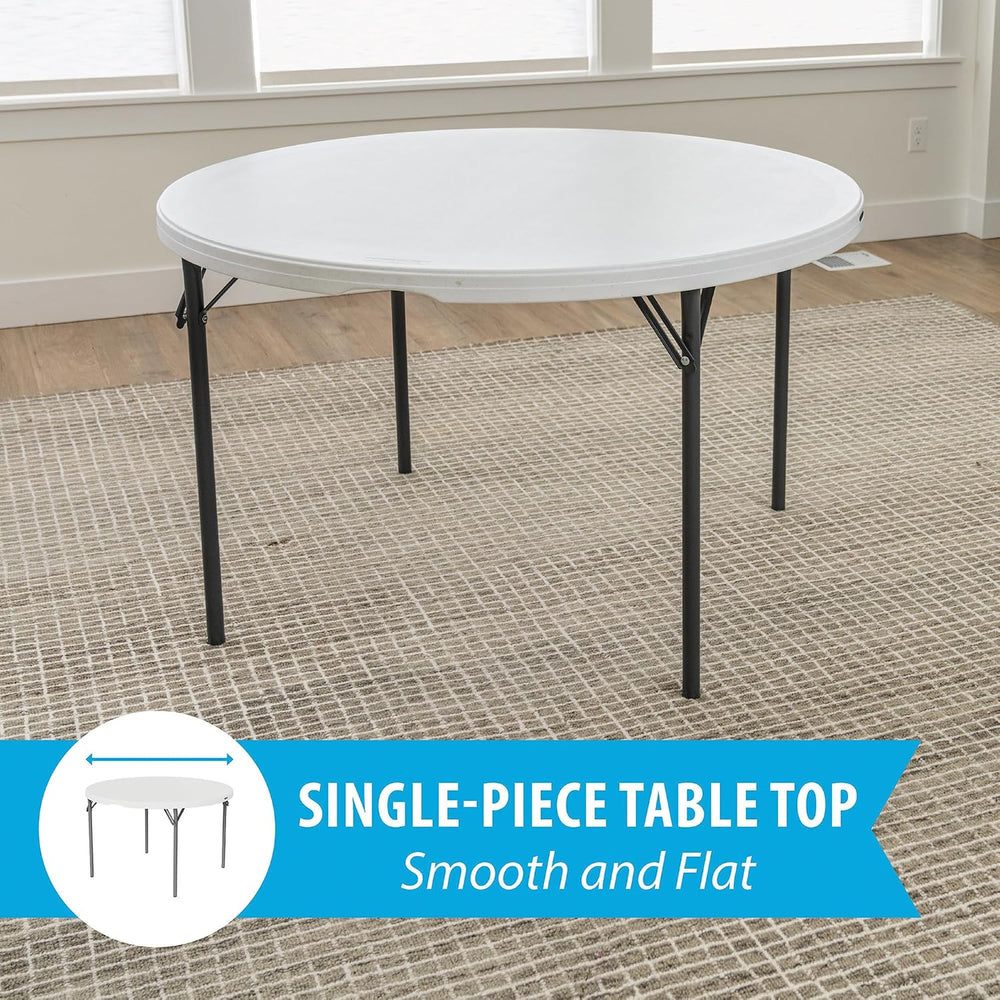LIFETIME Nesting Round Table, 48-Inch, White Granite