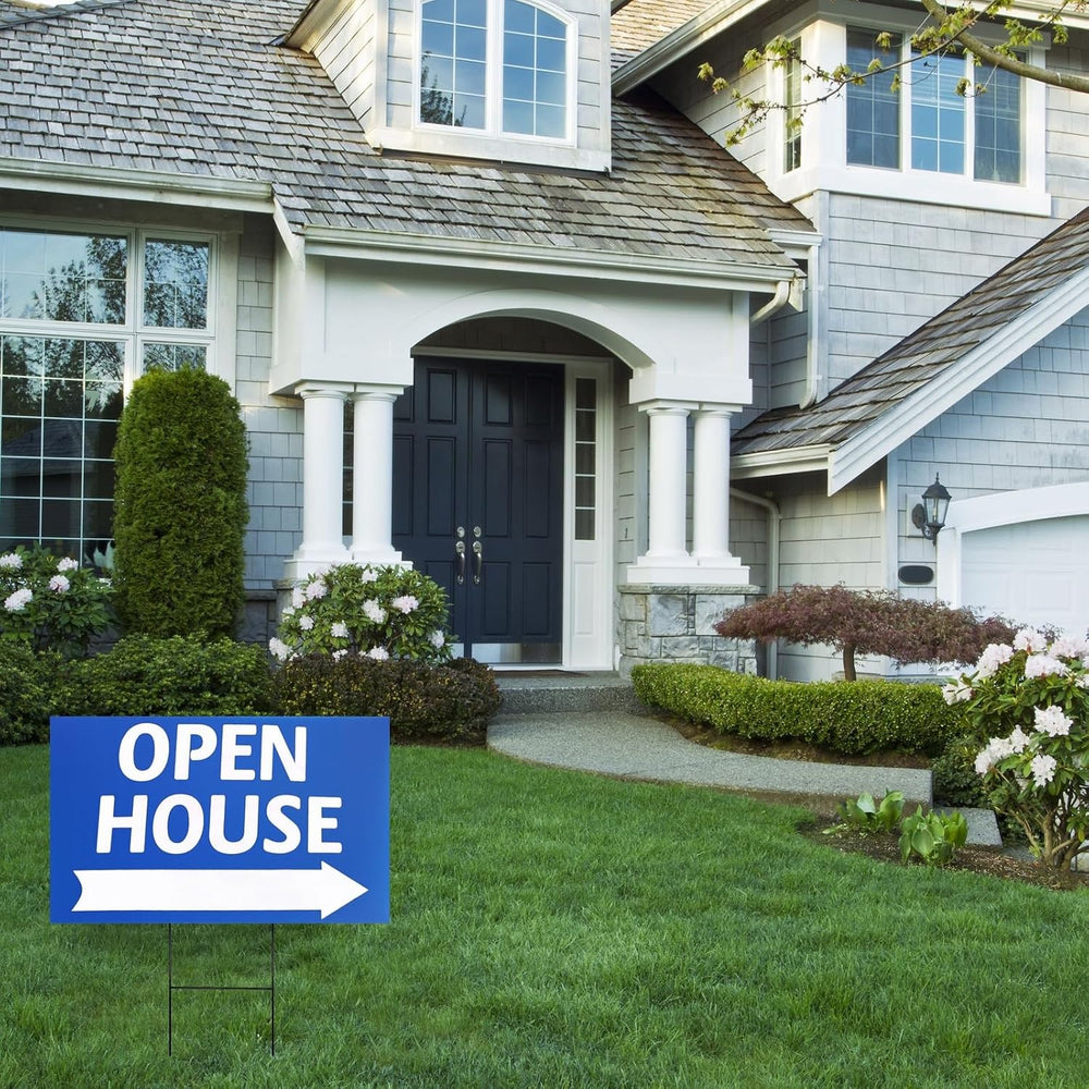 Juvale 8 Pack Corrugated Plastic Yard Signs 24x36 for Outdoor, Open House and...