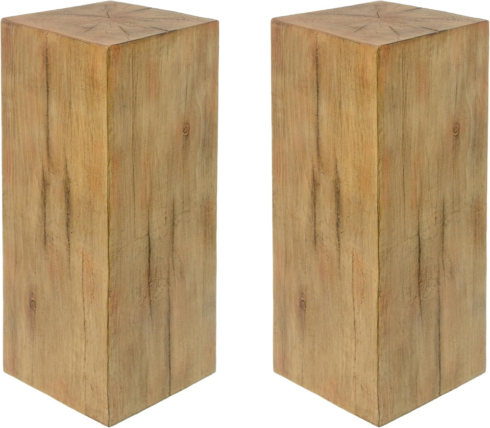 JIJIWANG 33.75" Square Living Room Side Table,Wood-Like Distressed Finis...