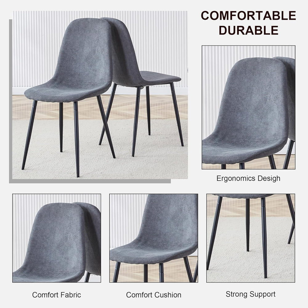 Round Dining Table Set for 6, 43-59" Extendable Dining Room Table Set, W...