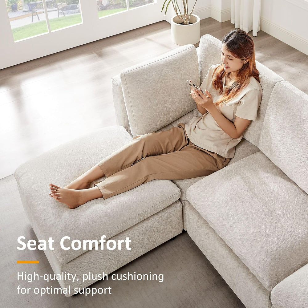 VANOMi Upholstered Square Modular Ottoman for Modular Sectional Sofa, Ottoman...