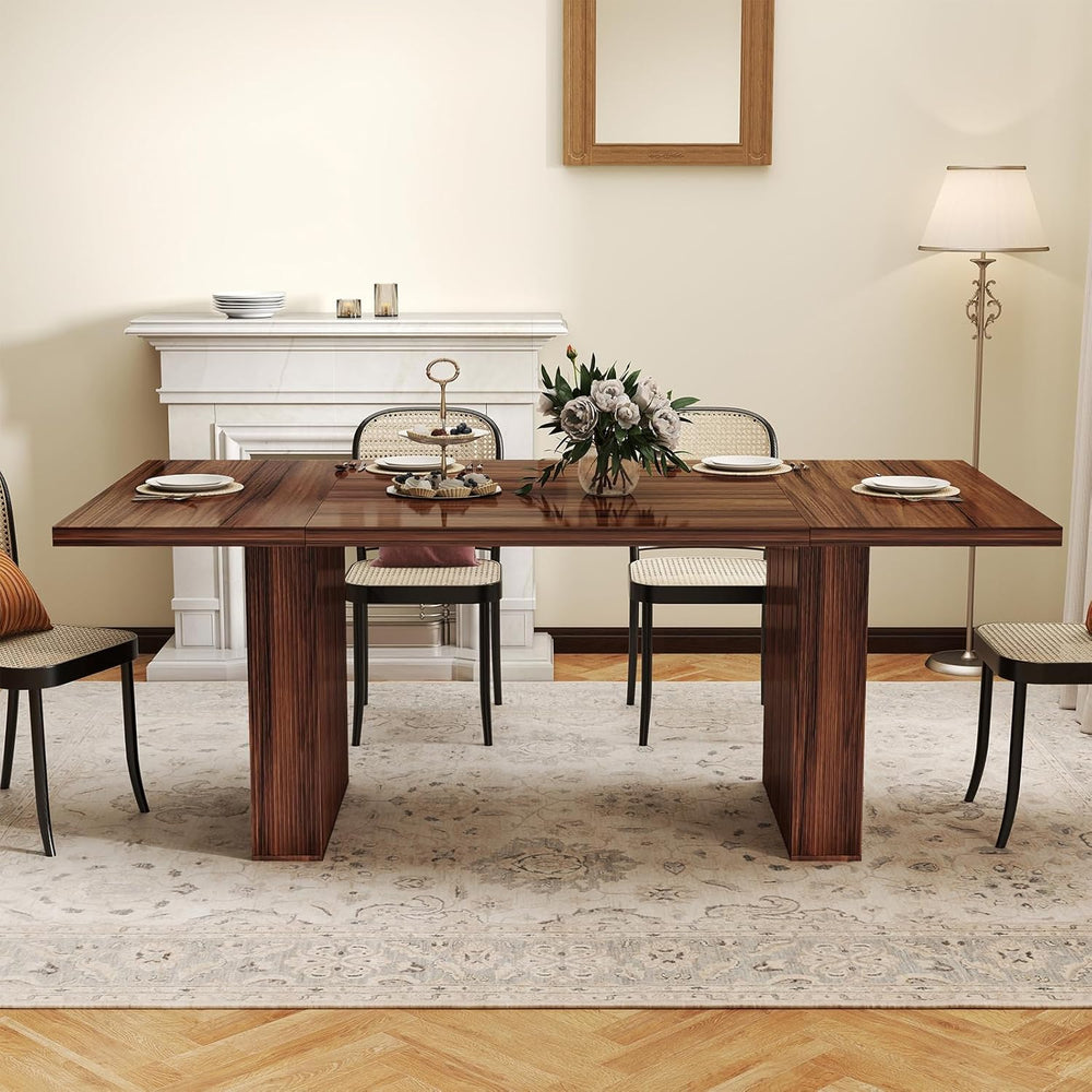 Miereirl 78 Inch Rectangular Dining Table for 6-8 People, Large Modern Farmho...