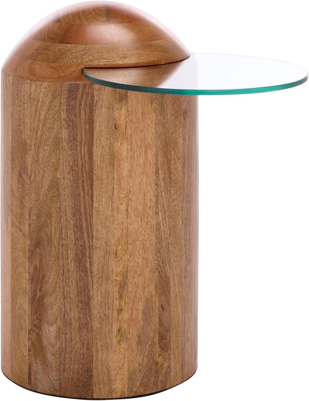 SAFAVIEH Home Collection - Cuban Accent Table with Round Clear Glass Top &...