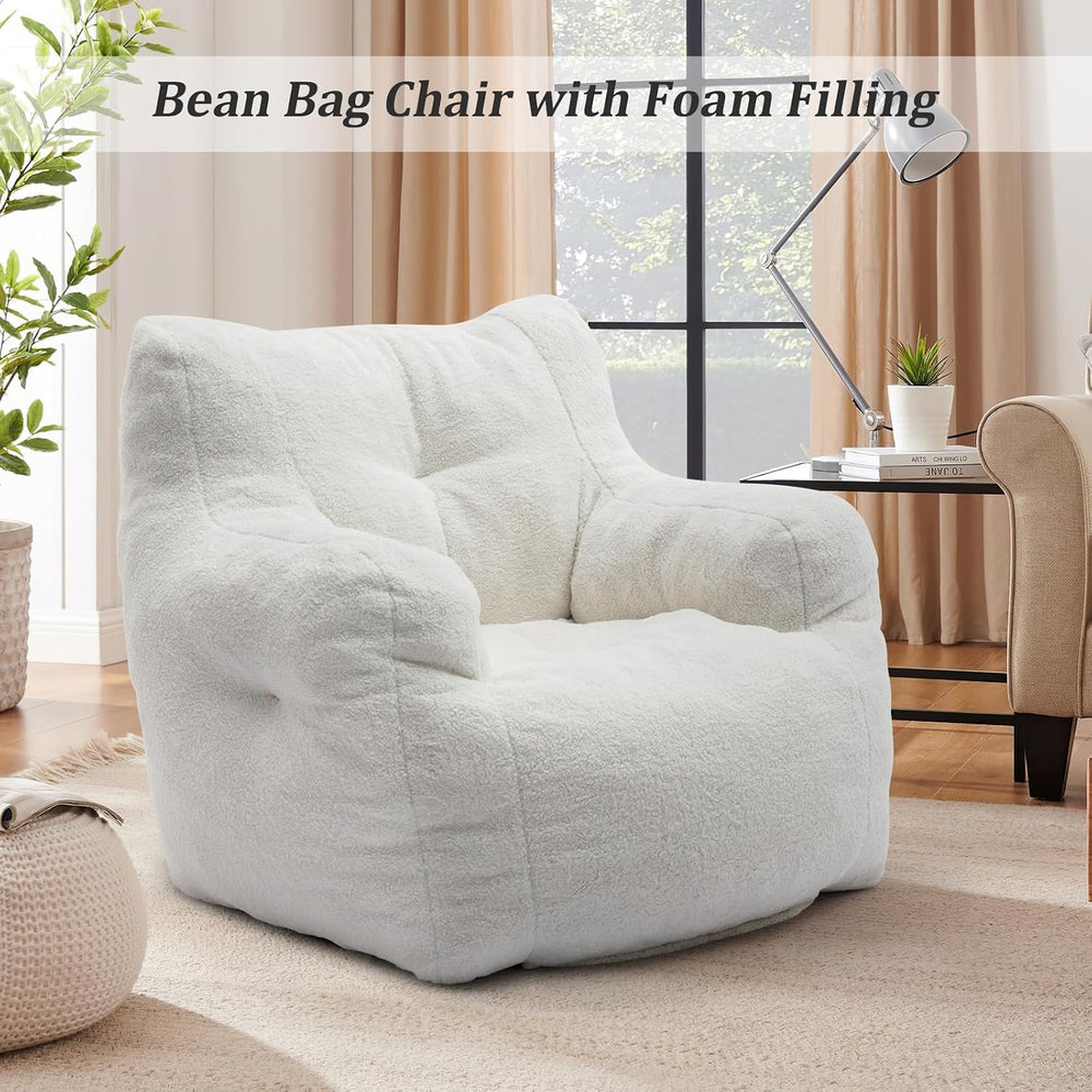 Hommoo Bean Bag Chair Large Bean Bag Chair for Adults with Armrest Comfy Bean...