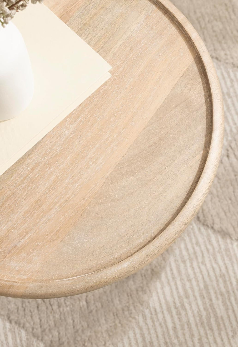 Kate and Laurel Willoughby Modern Wooden Spiraled Round Side Table, 15 x 15 x...