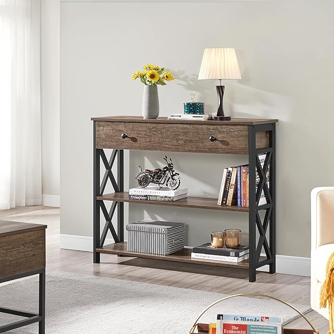 Yaheetech TV Stand, Entertainment Center with Drawer, Media Console Table for...