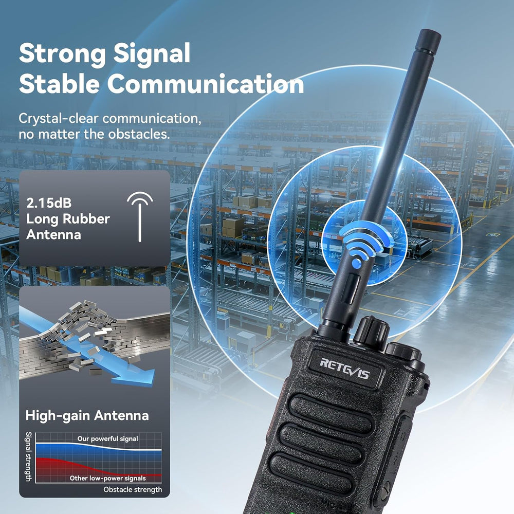 Retevis RT86 Two Way Radios Long Range with Earpiece for Warehouse,10 Pack
