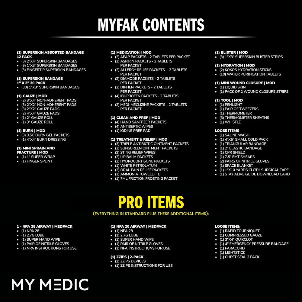 MY MEDIC MyFAK PRO Tactical IFAK Trauma Kit & First Aid Kit with Tourniqu...