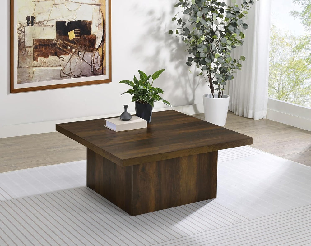 Coaster Home Furnishings - Devar - Wood - Square Coffee Table with Pedestal B...
