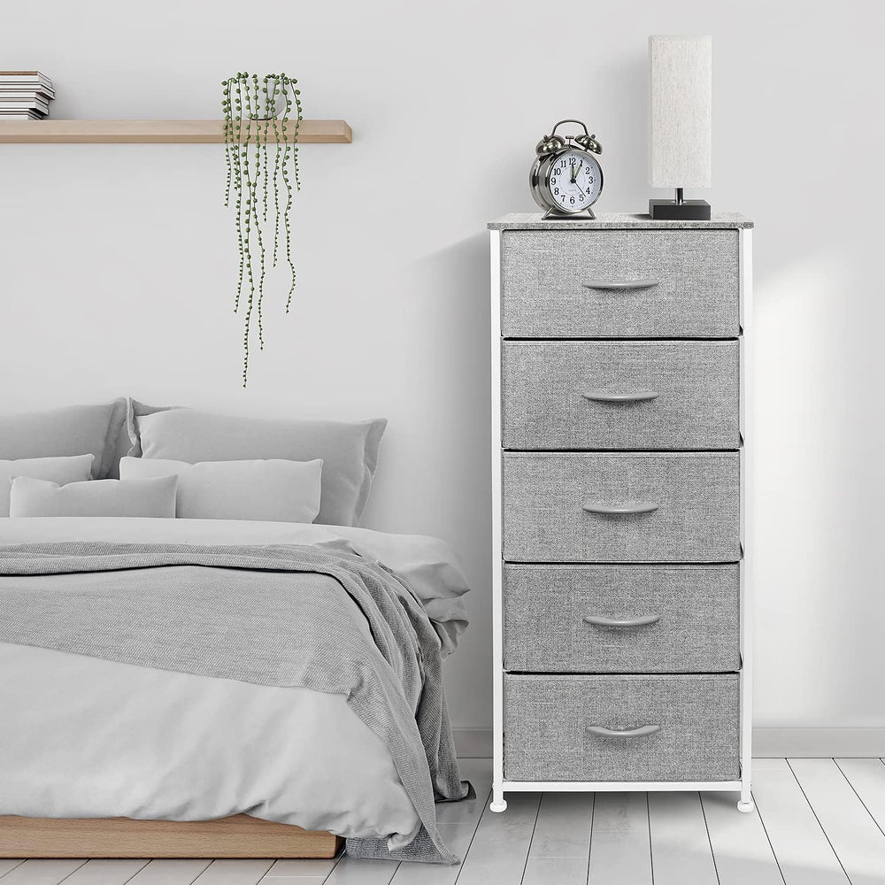 Sorbus Nightstand with 5 Drawers - Bedside Furniture & Night Stand End Ta...