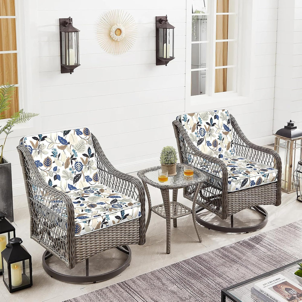 Patio Chair Cushions 19 x 19 x 3 Inch, Outdoor Cushions for Patio Furniture, ...