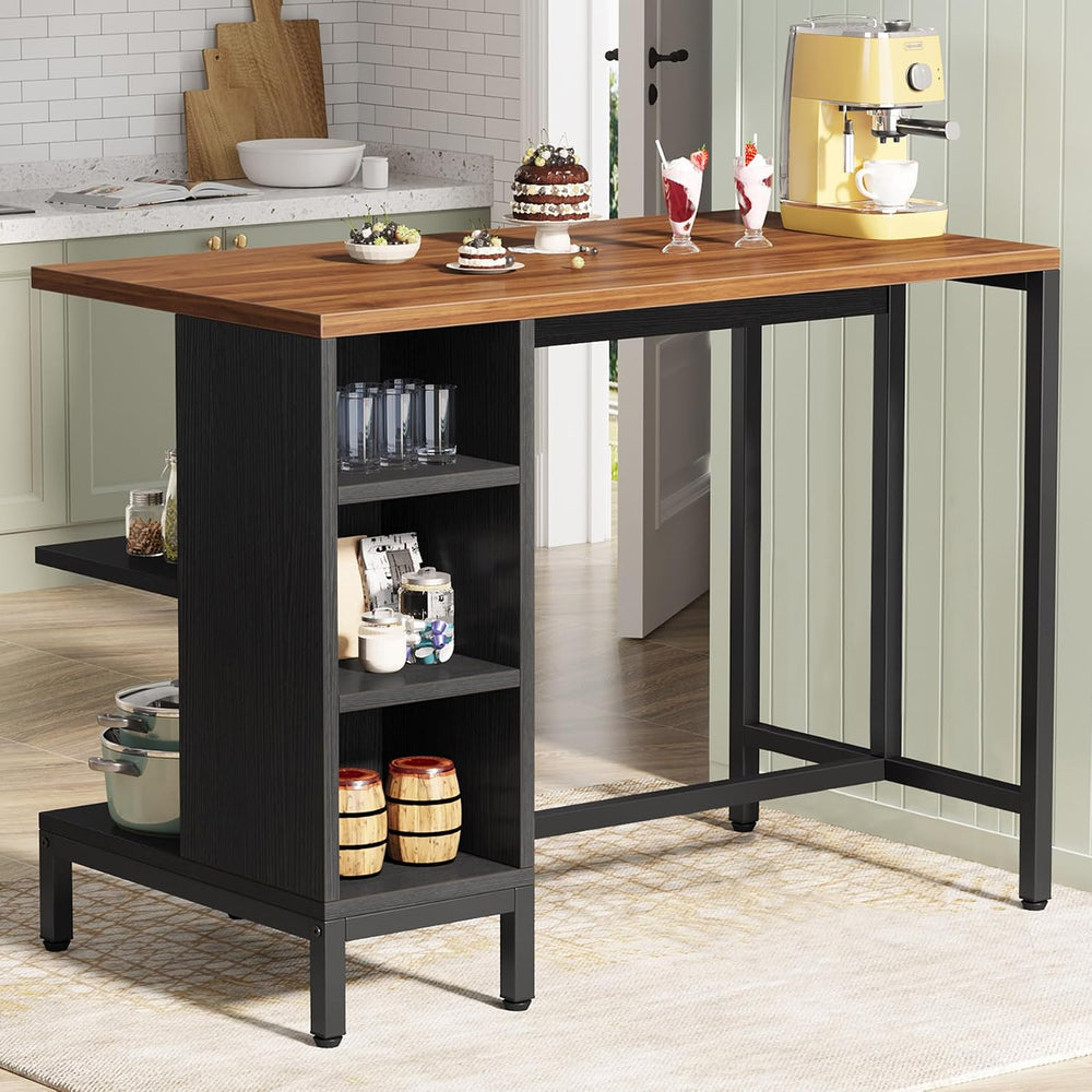 Tribesigns Kitchen Island, 43" Butcher Block Island Table for Kitchen | ...