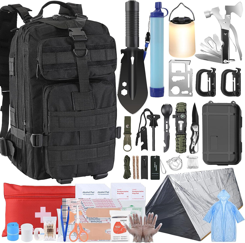 258-Piece Emergency Survival Kit, Outdoor Camping & Disaster Preparedness...