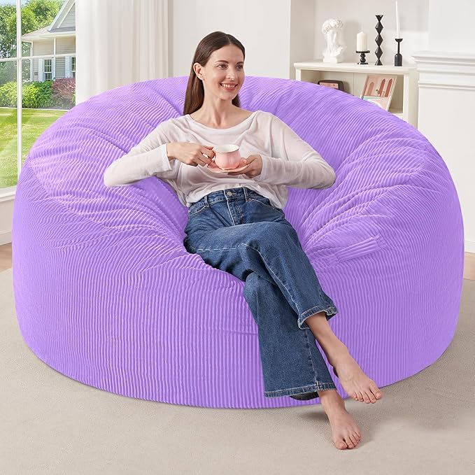 HABUTWAY 5FT Bean Bag Chair,Giant Bean Bag Chairs for Adults,Big Bean Bags wi...