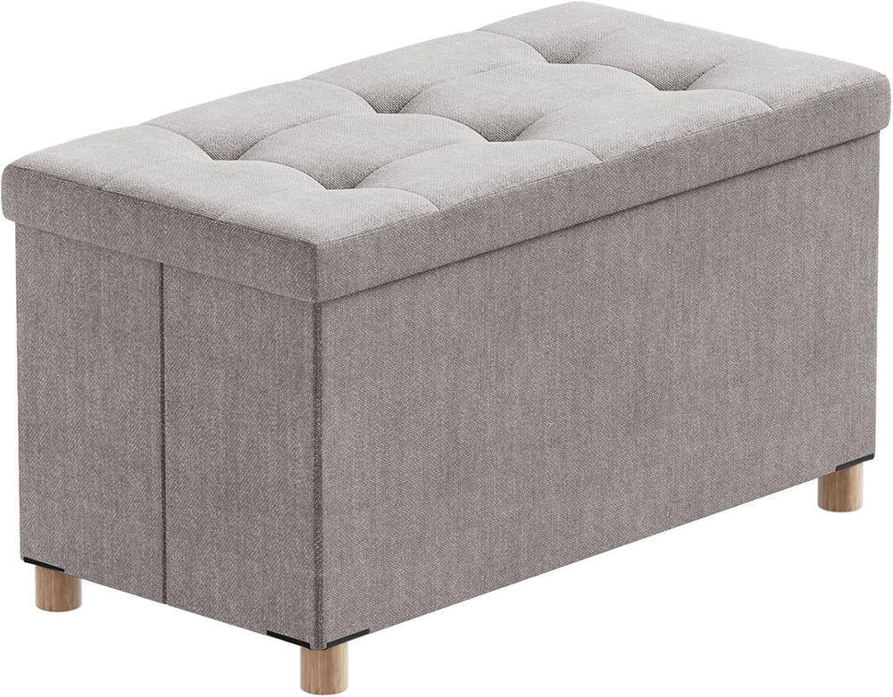 BRIAN & DANY 30 Inches Folding Storage Ottoman Bench, Ottoman with Storag...