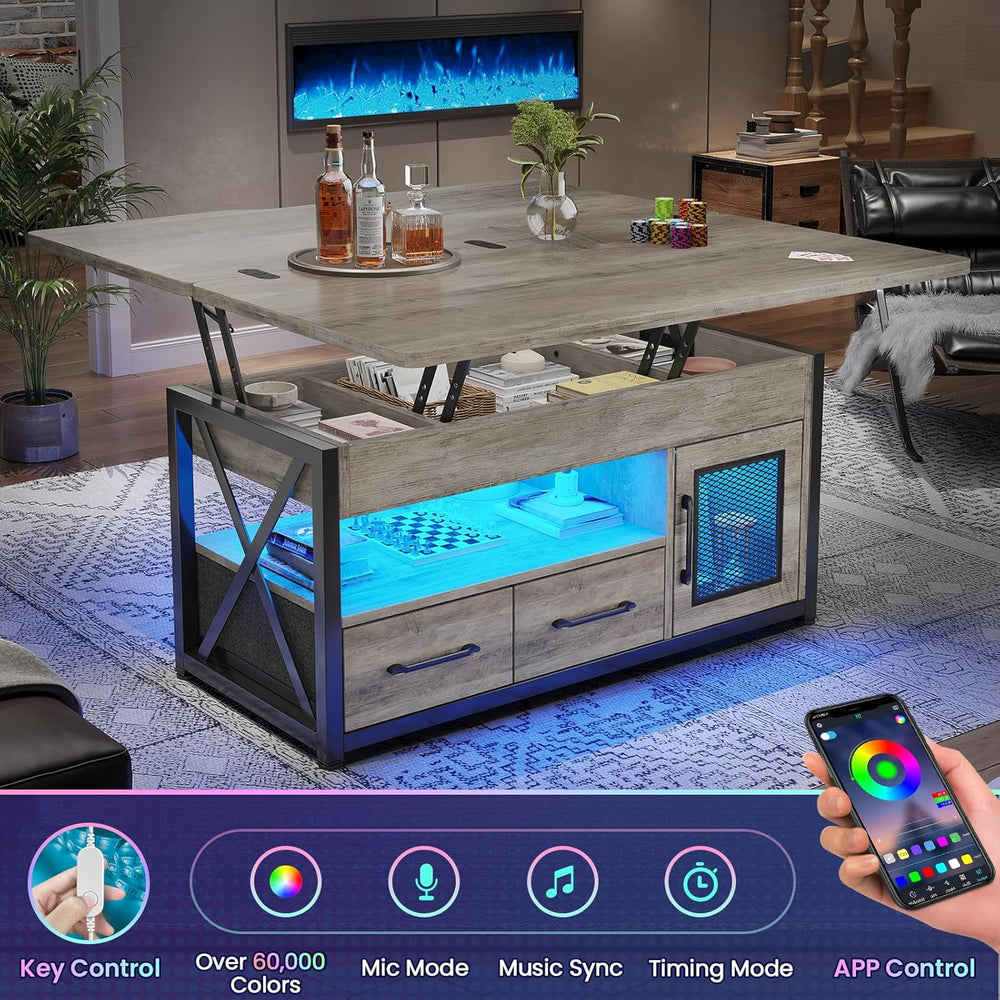 Itaar 40" Lift Top Coffee Table, 4 in 1 Coffee Tables with Storage Cabin...