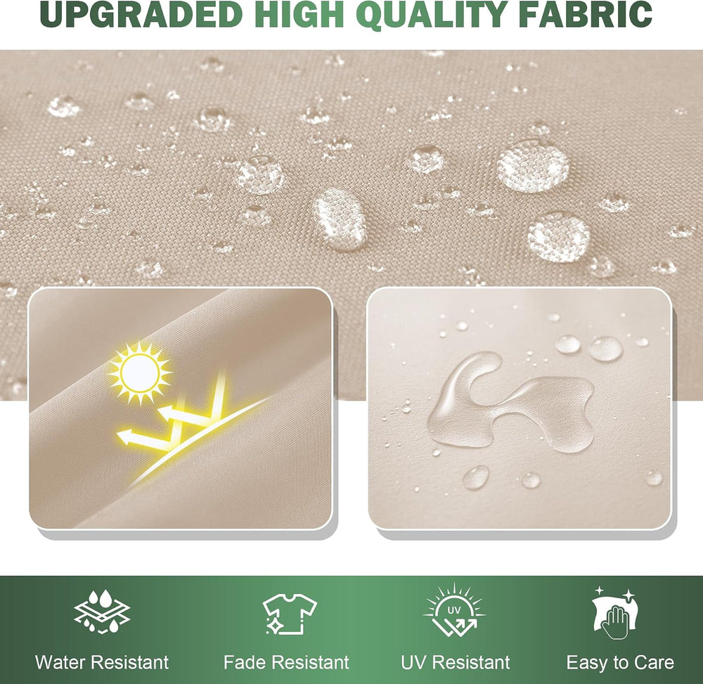 Outdoor Chair Cushions Set of 2, 19x19x3 Inch Waterproof & Fade Resistant...