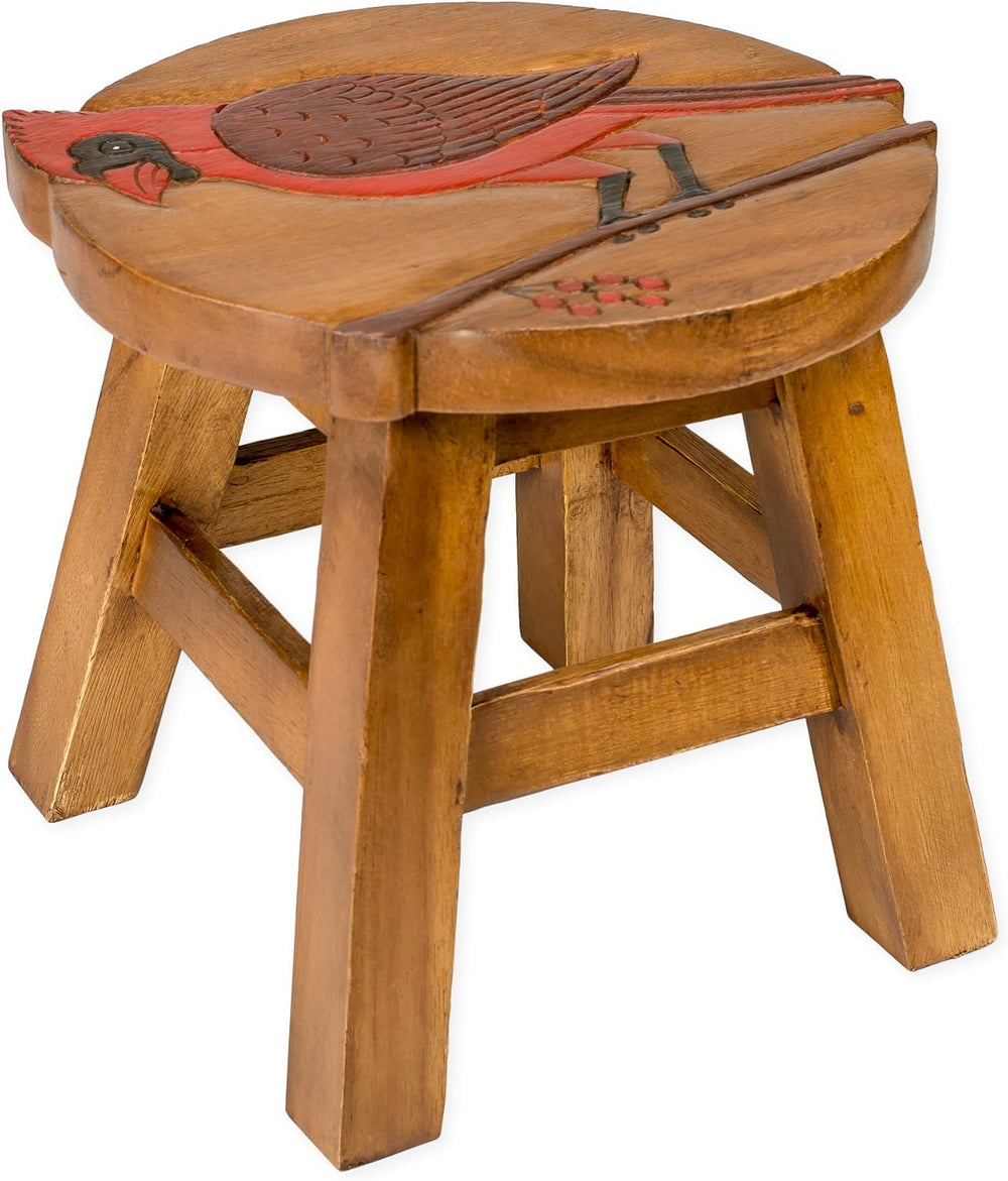 Sea Island Imports Cardinal Design Hand Carved Acacia Hardwood Decorative Sho...