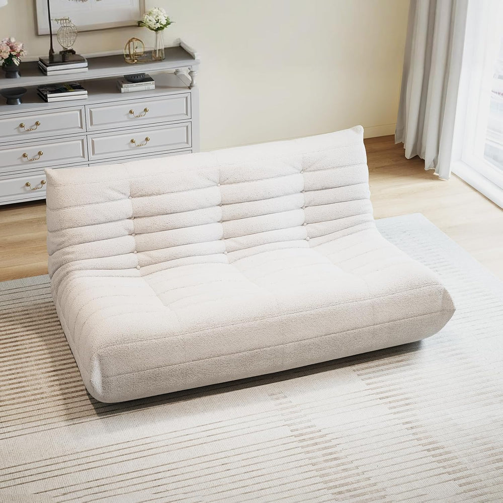 3 Seat Oversized Bean Bag Chairs for Adults, Memory Foam Fireside Beanbag Cou...