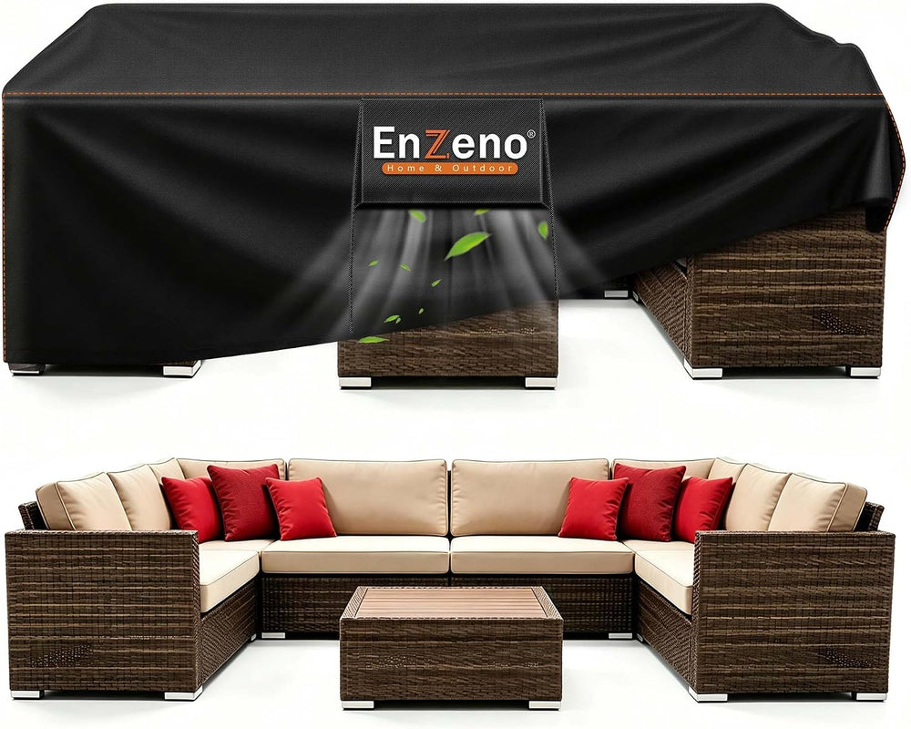 Enzeno Patio Furniture Cover Outdoor Waterproof 110" L x 82" W x 28...