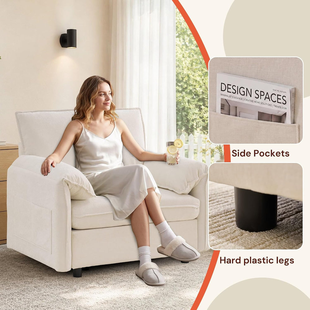 Korser Oversized Accent Chair, 39.3" Wide Arm Chairs for Living Room &am...