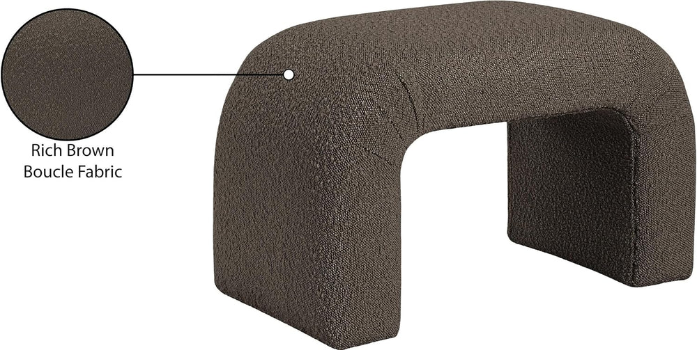Meridian Furniture 169Brown Niagara Collection Modern | Contemporary Boucle F...