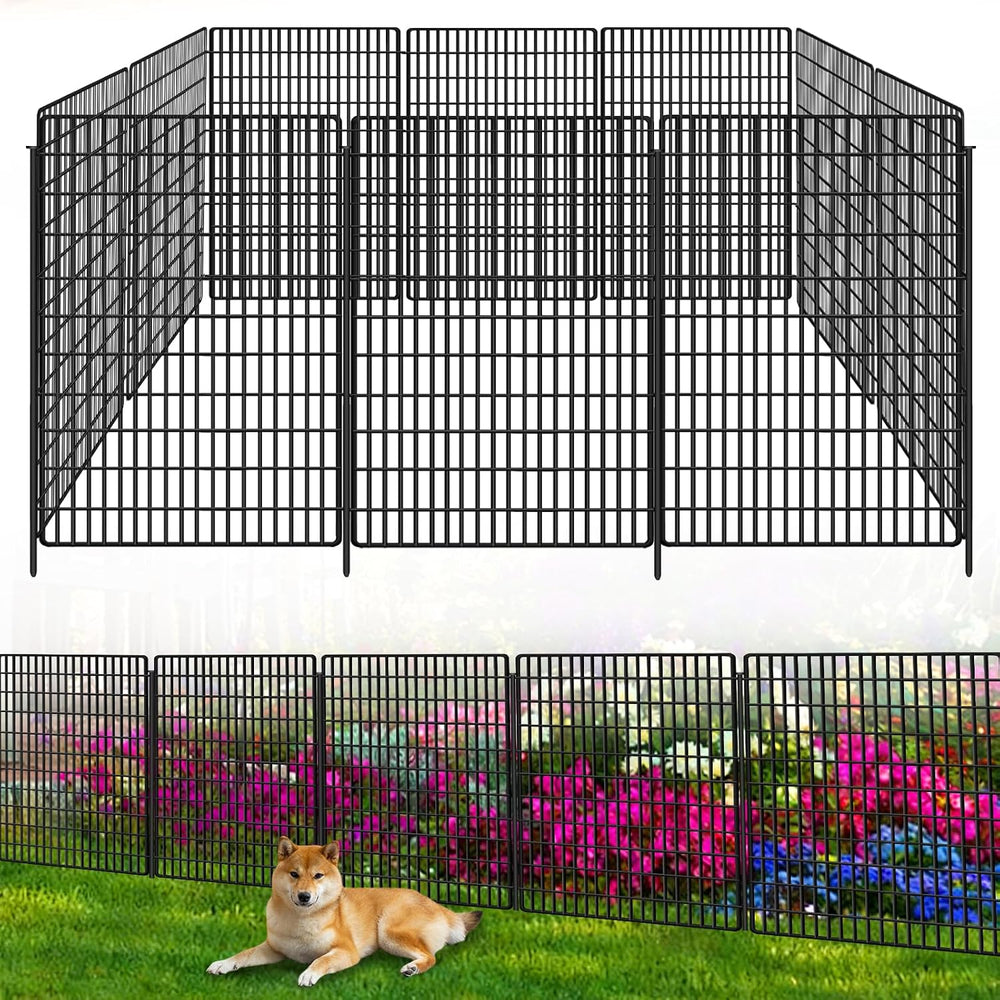ULIOK 10 Panels No Dig Decorative Garden Fences, Dog Fence Outdoor for Yard, ...