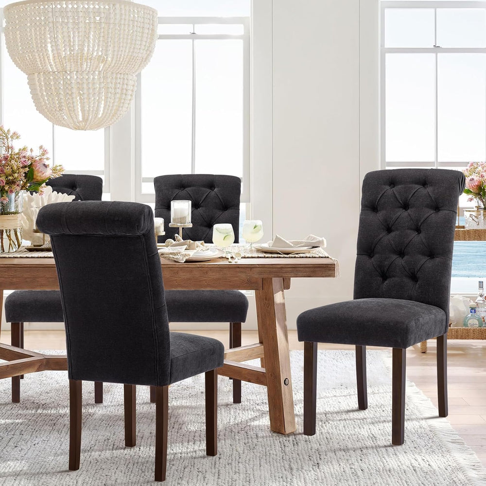 COLAMY Button Tufted Dining Chairs Set of 2, Accent Parsons Diner Upholstered...