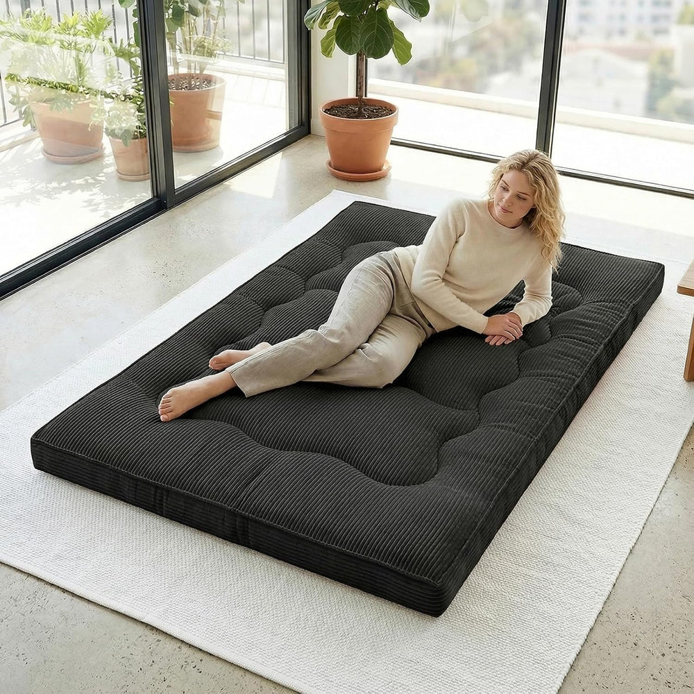 cidludto Japanese Futon Mattress Full Size Foldable, 4" Floor Mattress F...
