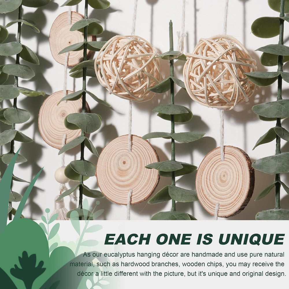 GIAUMA Artificial Hanging Eucalyptus Wall Decor for Bathroom Sage Green