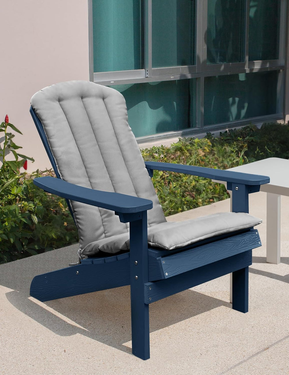 YEFU Adirondack Chair Cushion, 19.7x18.9 Thin Chair Cushions Set of 4, Gray