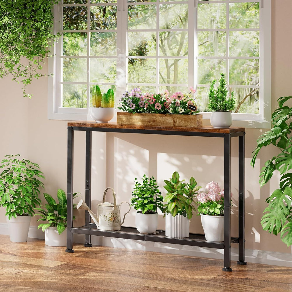 Simple Trending Console Table, 32" Sofa Table with Storage Shelf, Narrow...