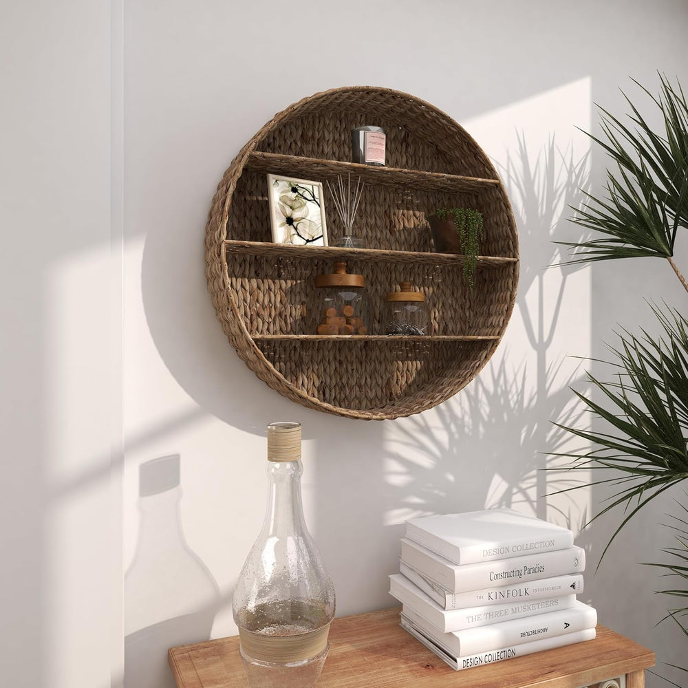 deco 79 Dried Plant Wall Shelf, Shelf 24" x 6" x 24", Brown