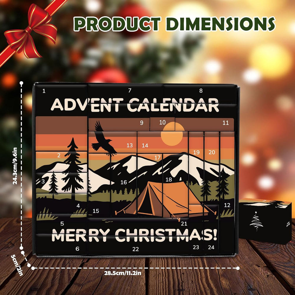 Survival Kit Advent Calendar for Men 24 Days Countdown with Premium Outdoor S...