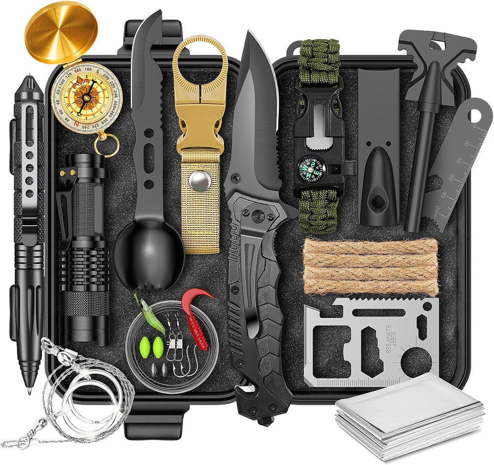 Gifts for Men Him Dad, Survival Kit and Equipment 25 Pcs, Valentines Gifts fo...