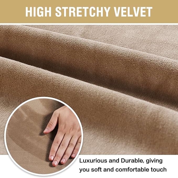 H.VERSAILTEX Velvet Dining Chair Covers Stretch Chair Covers for Dining Room ...