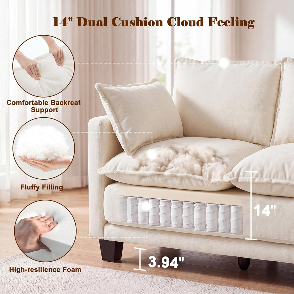 49" Loveseat Sofa Bed, 2 in 1 Convertible Sofa Bed Small Pull Out Couch ...