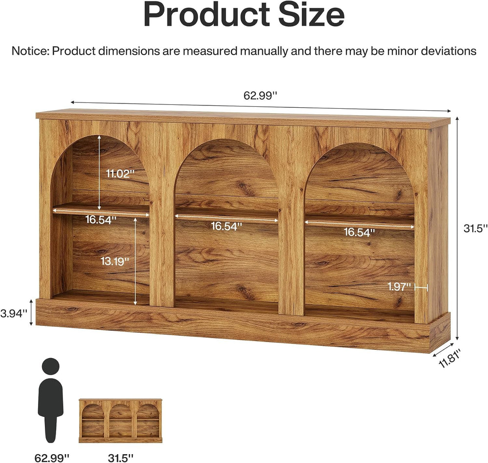 Tribesigns Console Table with Storage, 63" Long Arched Entryway Table | ...