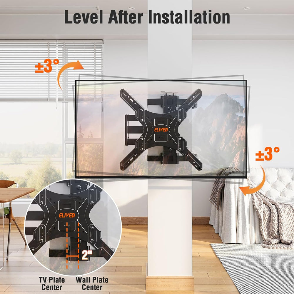 Pillar TV Mount for 26-60" TVs, No Drill Column TV Bracket for Gazebo Pa...