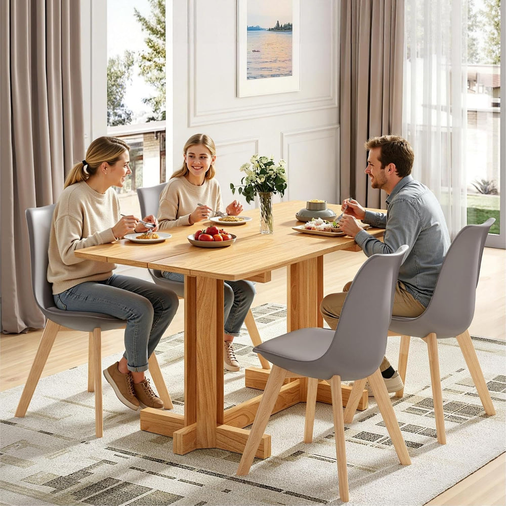 VECELO Dining Chairs Set of 4, Mid-Century Modern Kitchen & Dining Room C...