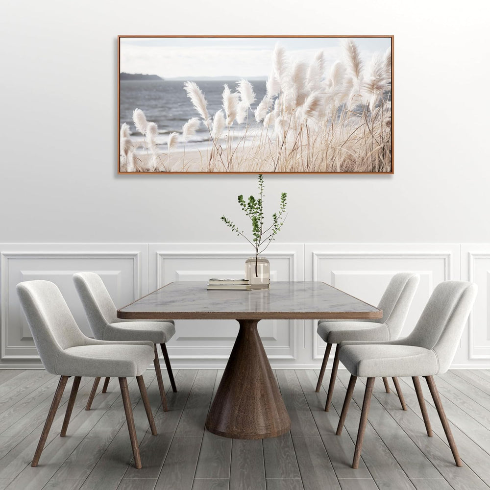 Wall Art Framed Artwork Decor Nature Canvas Art ReedSeascape Wall Decor for B...